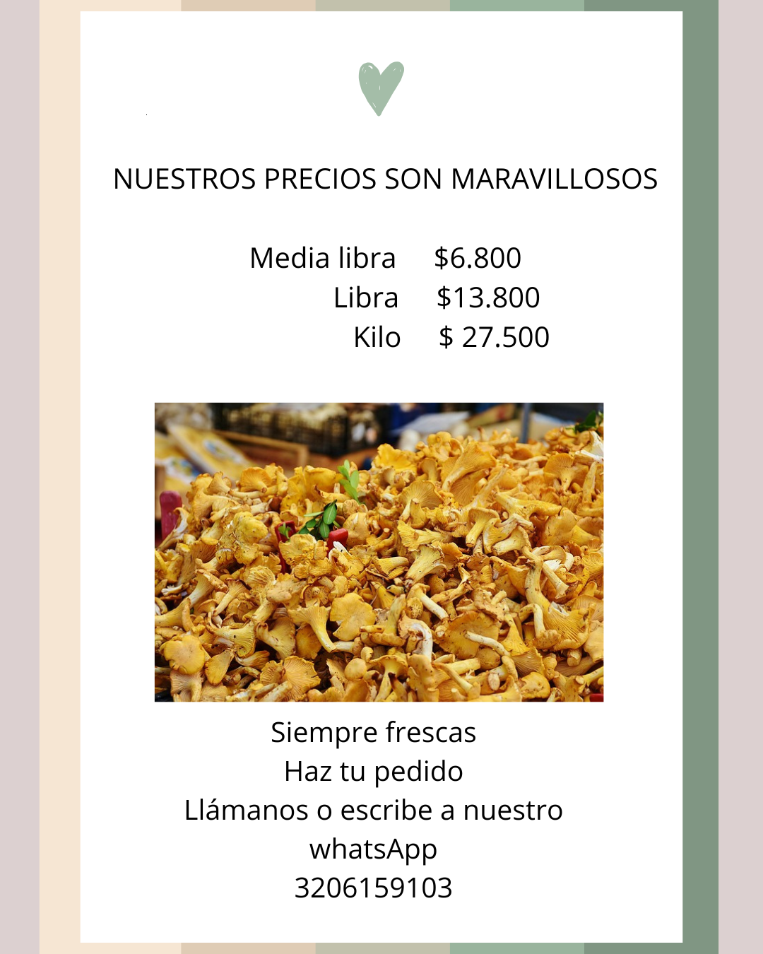 Precios de Orellanas